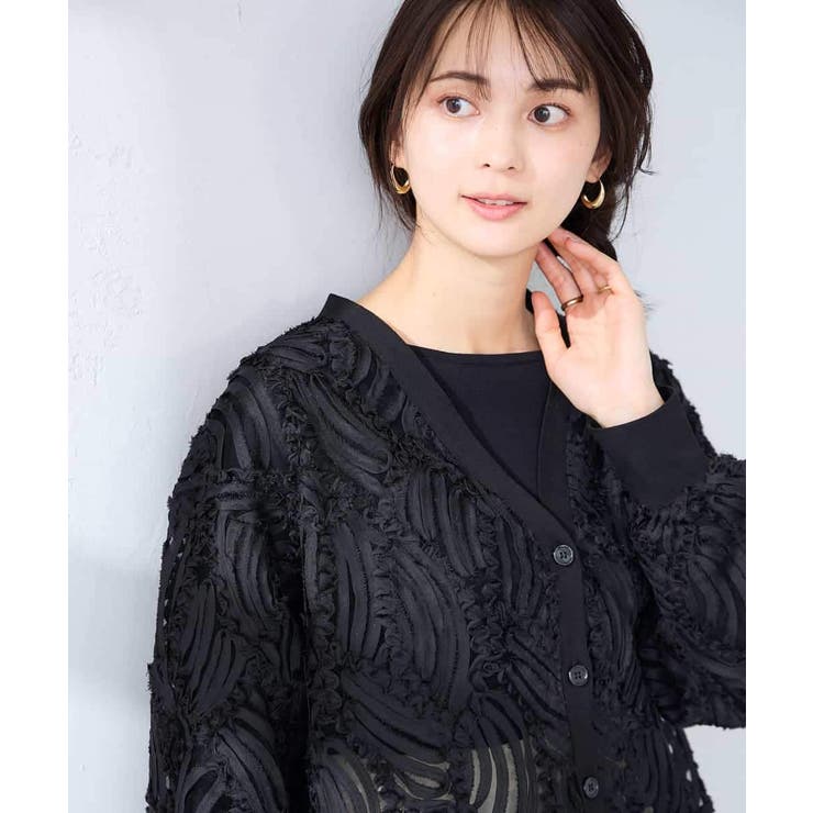 チュール刺繍レースカーディガン | a.v.v【WOMEN】 | 詳細画像14 