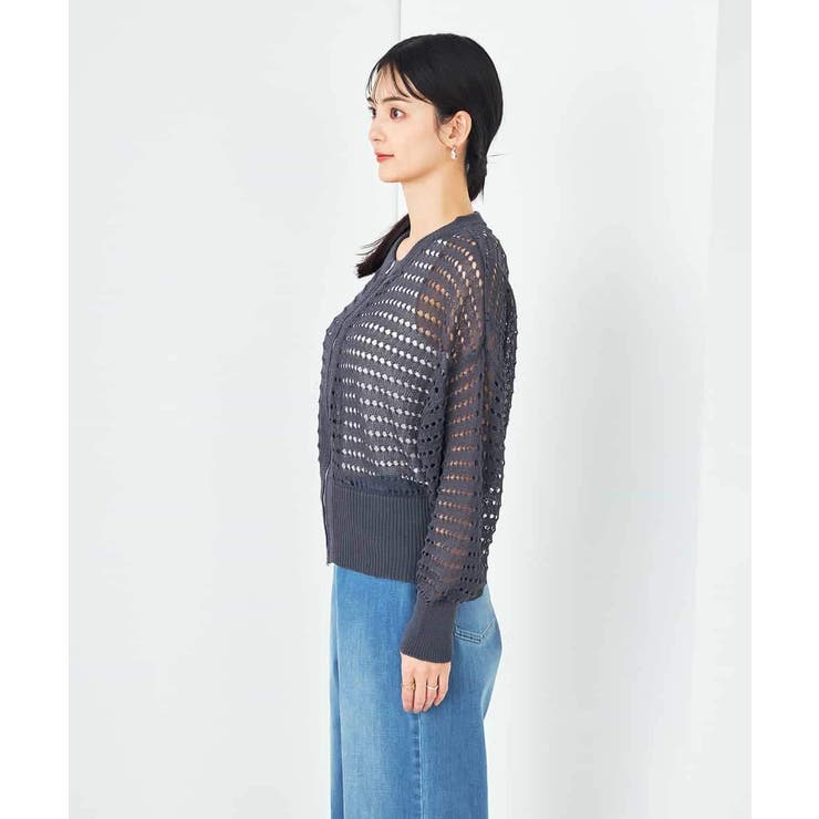 ダブルジップメッシュニットブルゾン | a.v.v【WOMEN】 | 詳細画像23 