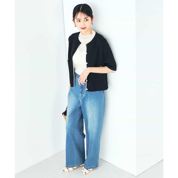 【UVカット/接触冷感】バイカラーハーフスリーブカーディガン | a.v.v【WOMEN】 | 詳細画像12 