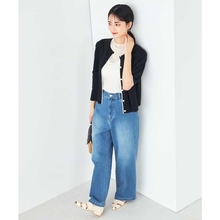 【UVカット/接触冷感】バイカラーハーフスリーブカーディガン | a.v.v【WOMEN】 | 詳細画像13 