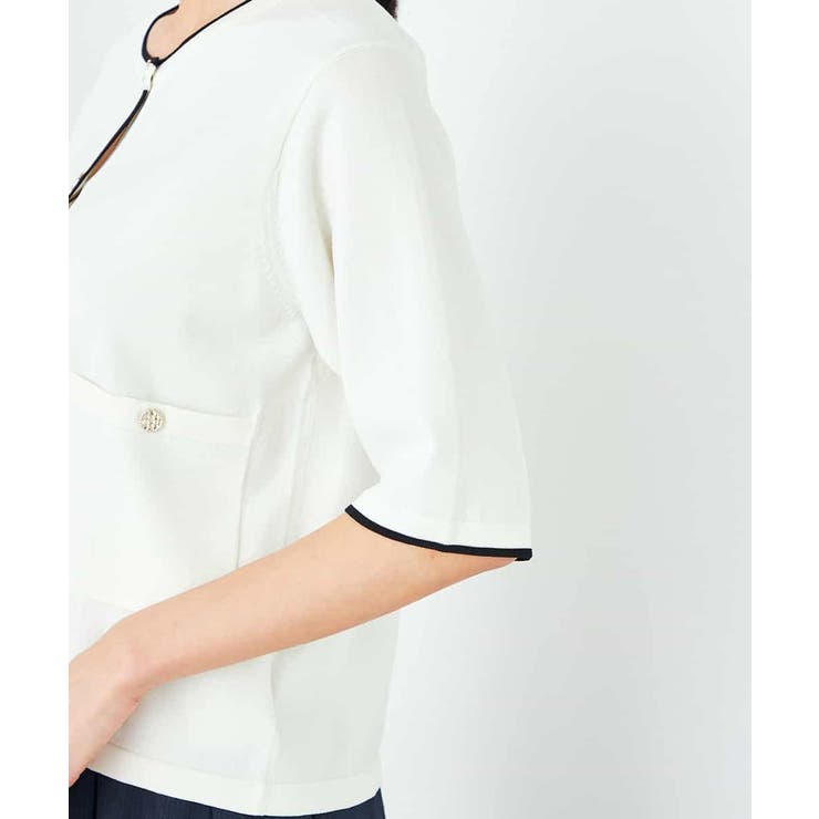 【UVカット/接触冷感】バイカラーハーフスリーブカーディガン | a.v.v【WOMEN】 | 詳細画像18 