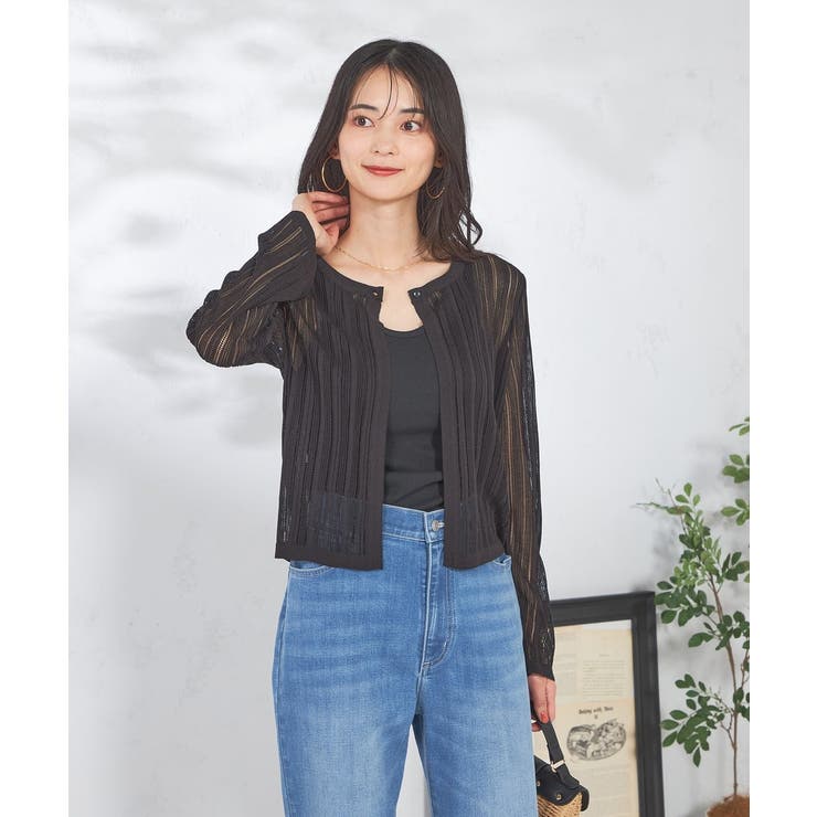 レーシーニットカーディガン | a.v.v【WOMEN】 | 詳細画像2 