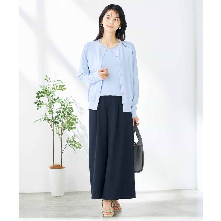 【接触冷感/UVカット/洗える】クルーネック美ラクるサマーカーディガン | a.v.v【WOMEN】 | 詳細画像16 