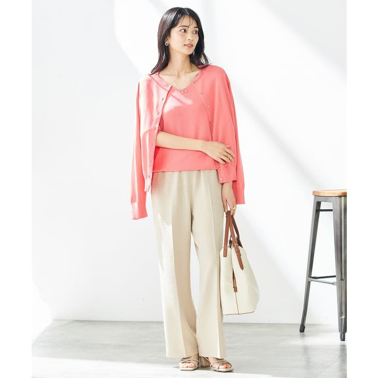 【接触冷感/UVカット/洗える】クルーネック美ラクるサマーカーディガン | a.v.v【WOMEN】 | 詳細画像4 