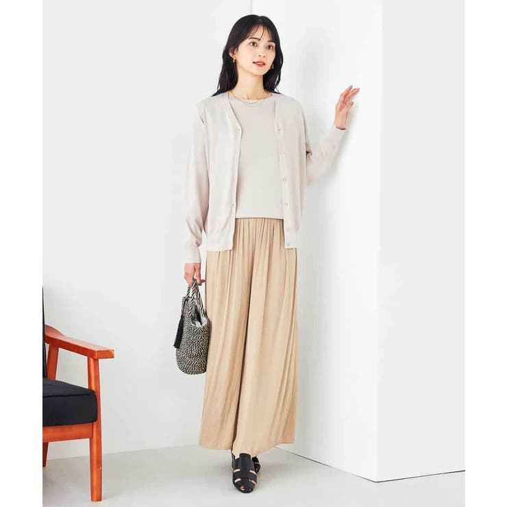 【接触冷感/UVカット/洗える】Vネック美ラクるサマーカーディガン | a.v.v【WOMEN】 | 詳細画像13 