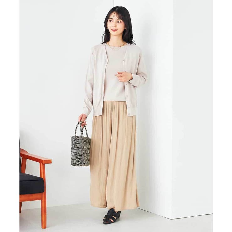 【接触冷感/UVカット/洗える】Vネック美ラクるサマーカーディガン | a.v.v【WOMEN】 | 詳細画像14 