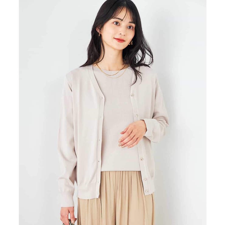 【接触冷感/UVカット/洗える】Vネック美ラクるサマーカーディガン | a.v.v【WOMEN】 | 詳細画像7 