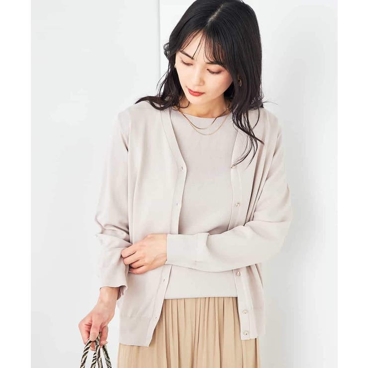 【接触冷感/UVカット/洗える】Vネック美ラクるサマーカーディガン | a.v.v【WOMEN】 | 詳細画像8 