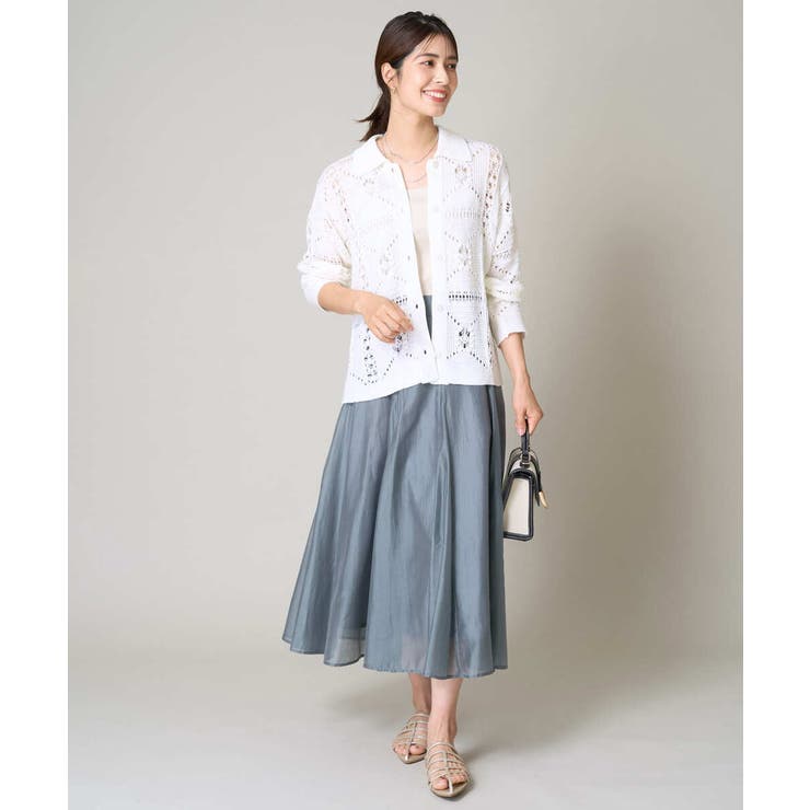 襟付きクロシェ編みカーディガン | a.v.v【WOMEN】 | 詳細画像13 