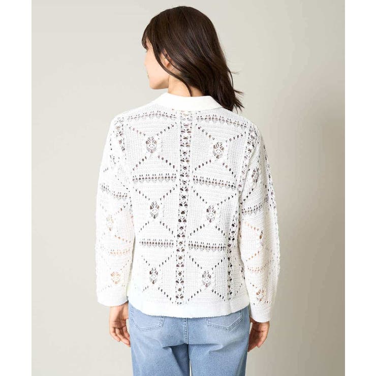 襟付きクロシェ編みカーディガン | a.v.v【WOMEN】 | 詳細画像17 