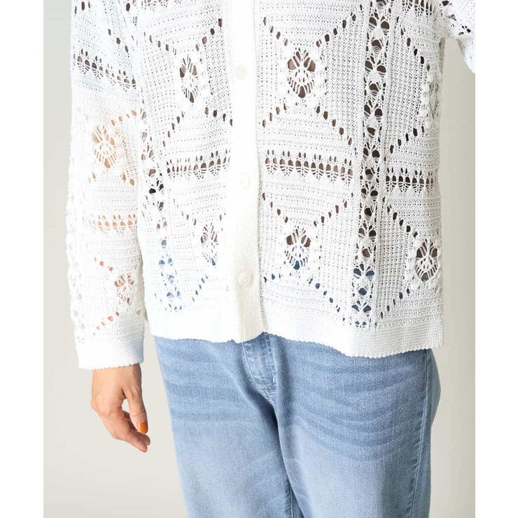 襟付きクロシェ編みカーディガン | a.v.v【WOMEN】 | 詳細画像20 