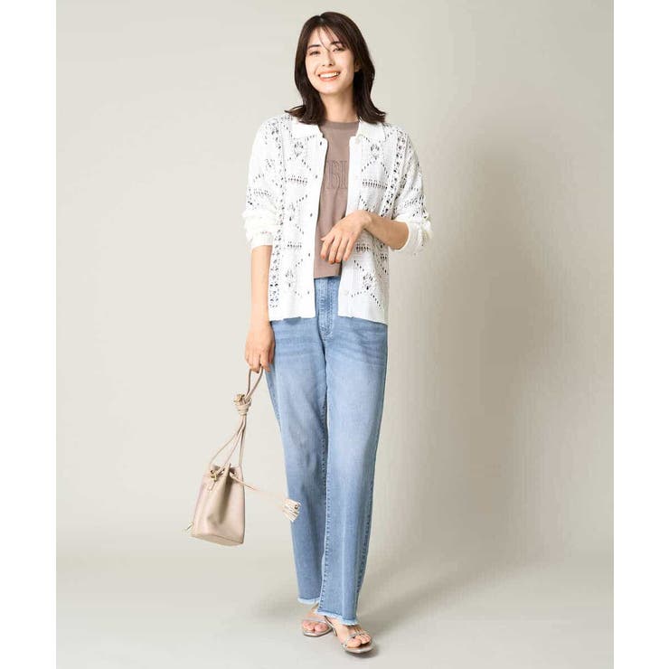 襟付きクロシェ編みカーディガン | a.v.v【WOMEN】 | 詳細画像5 