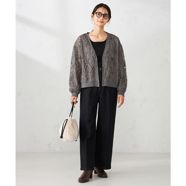 コード刺繍チュールカーディガン | a.v.v【WOMEN】 | 詳細画像11 