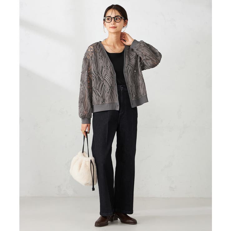 コード刺繍チュールカーディガン | a.v.v【WOMEN】 | 詳細画像13 