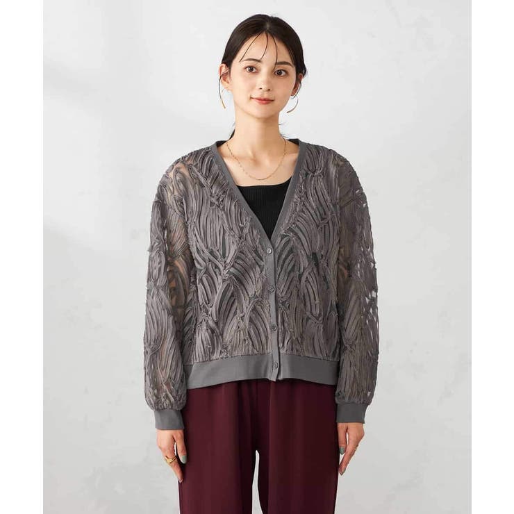 コード刺繍チュールカーディガン | a.v.v【WOMEN】 | 詳細画像14 