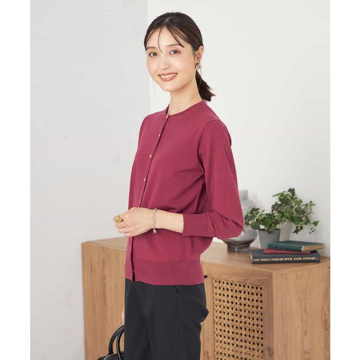 【洗える】クルーネック美ラクるカーディガン | a.v.v【WOMEN】 | 詳細画像4 