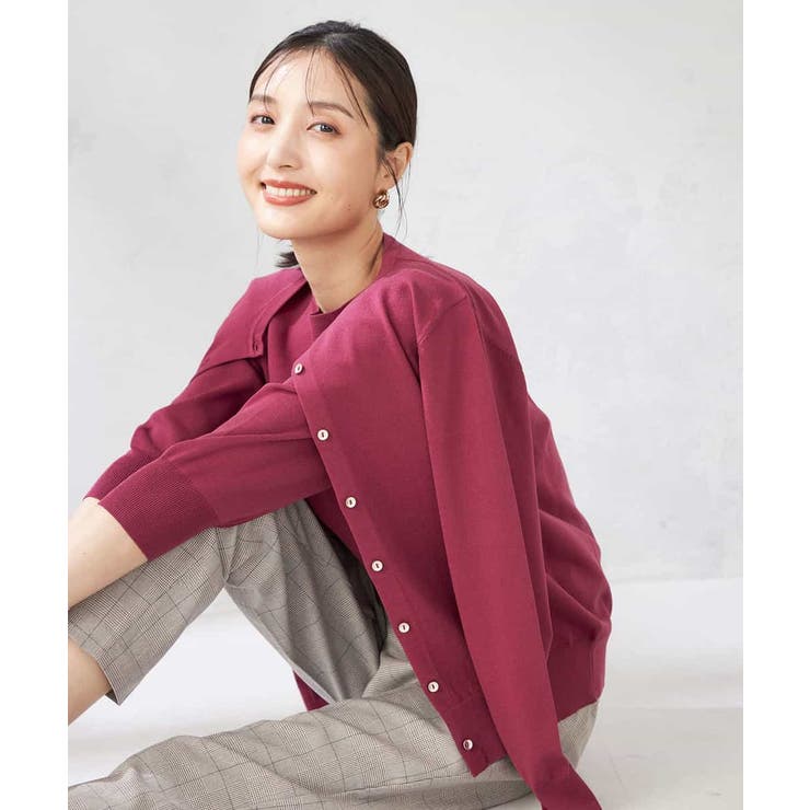 【洗える】クルーネック美ラクるカーディガン | a.v.v【WOMEN】 | 詳細画像7 