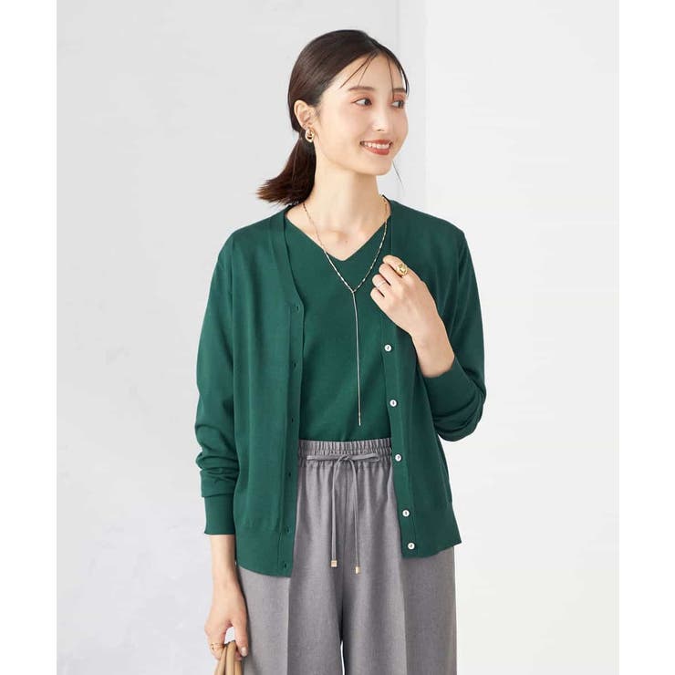 【洗える】Vネック美ラクるカーディガン | a.v.v【WOMEN】 | 詳細画像2 