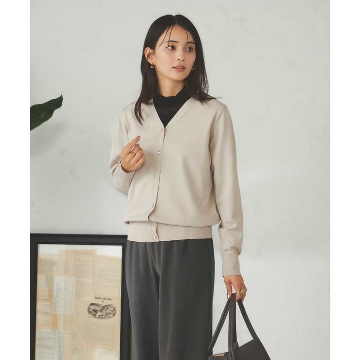 【洗える】Vネック美ラクるカーディガン | a.v.v【WOMEN】 | 詳細画像7 