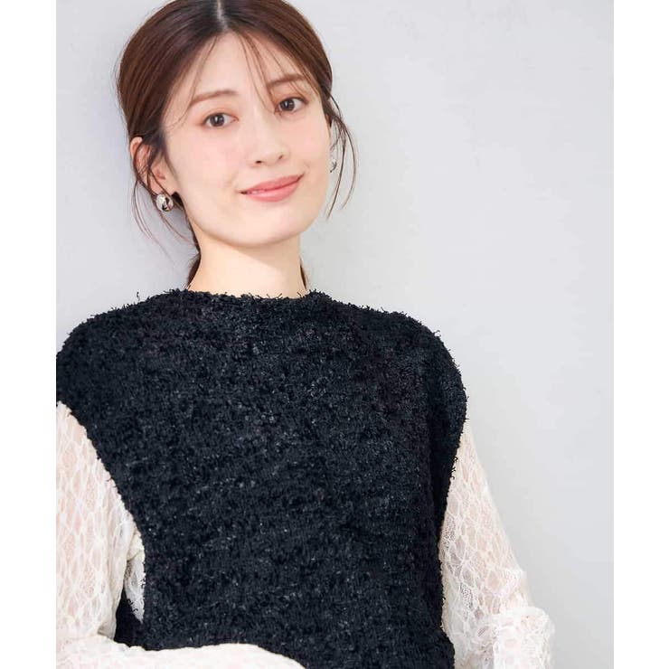 前後2WAY/意匠糸ニットベスト | a.v.v【WOMEN】 | 詳細画像31 