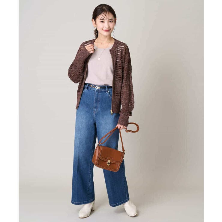 ラメメッシュZIPカーディガン | a.v.v【WOMEN】 | 詳細画像10 