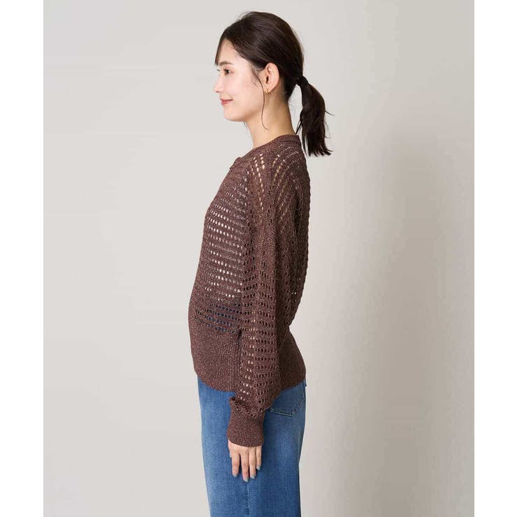 ラメメッシュZIPカーディガン | a.v.v【WOMEN】 | 詳細画像18 