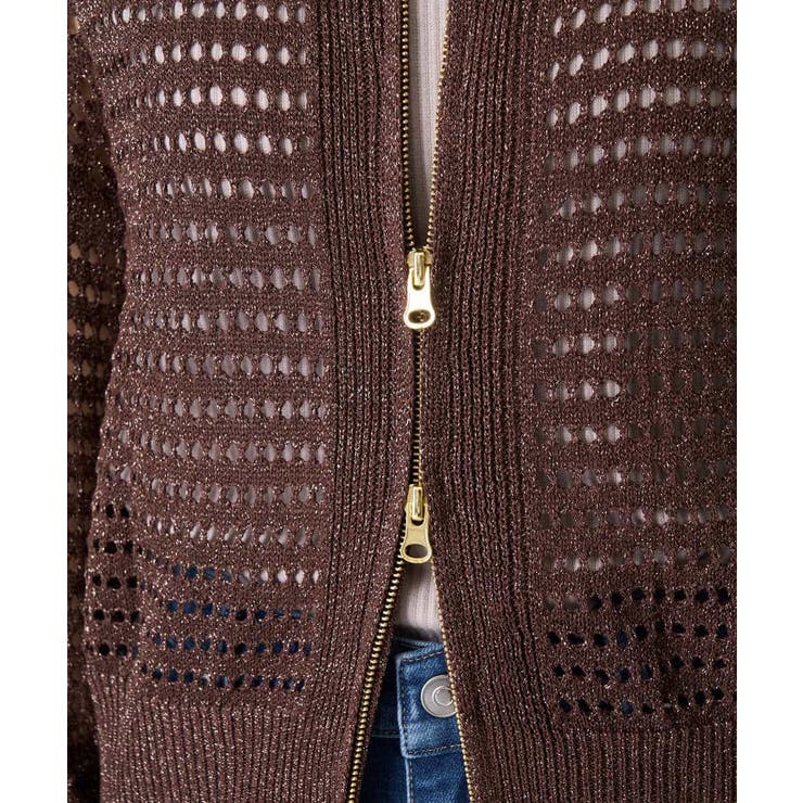 ラメメッシュZIPカーディガン | a.v.v【WOMEN】 | 詳細画像23 