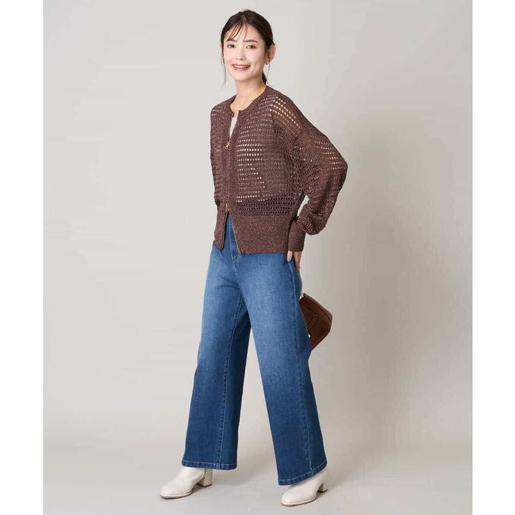 ラメメッシュZIPカーディガン | a.v.v【WOMEN】 | 詳細画像5 