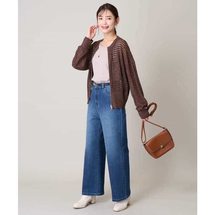 ラメメッシュZIPカーディガン | a.v.v【WOMEN】 | 詳細画像9 