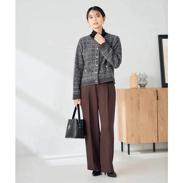 パールボタンツイードニットカーディガン | a.v.v【WOMEN】 | 詳細画像10 