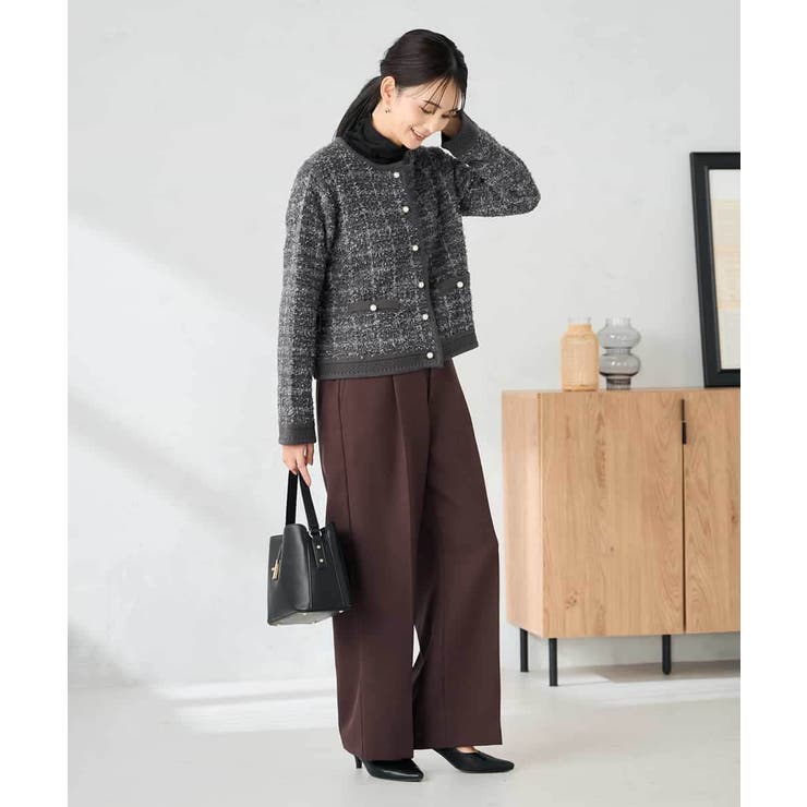 パールボタンツイードニットカーディガン | a.v.v【WOMEN】 | 詳細画像11 