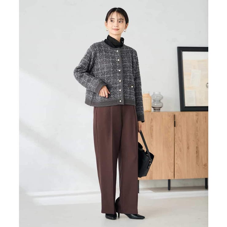 パールボタンツイードニットカーディガン | a.v.v【WOMEN】 | 詳細画像12 