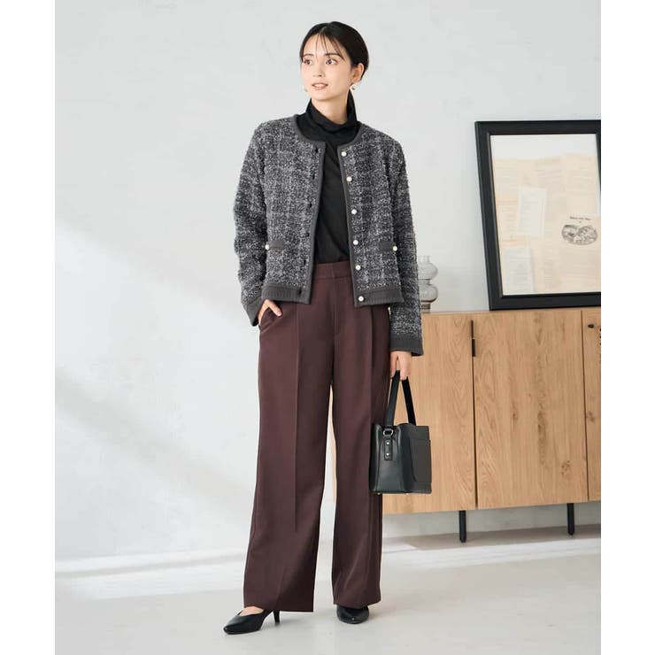 パールボタンツイードニットカーディガン | a.v.v【WOMEN】 | 詳細画像14 