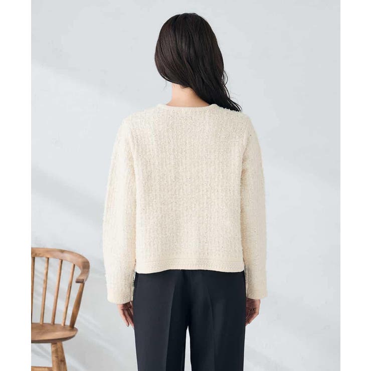 パールボタンツイードニットカーディガン | a.v.v【WOMEN】 | 詳細画像19 