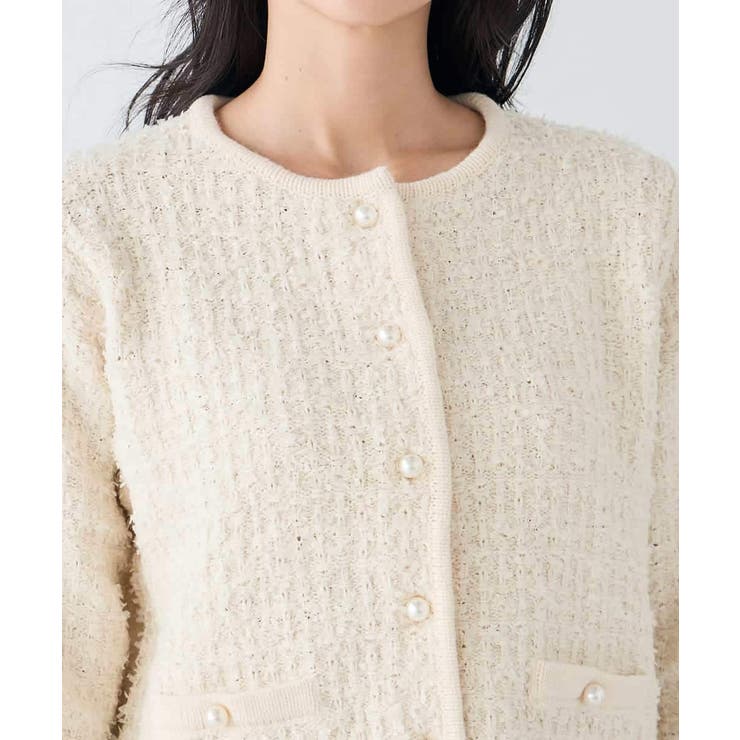 パールボタンツイードニットカーディガン | a.v.v【WOMEN】 | 詳細画像20 