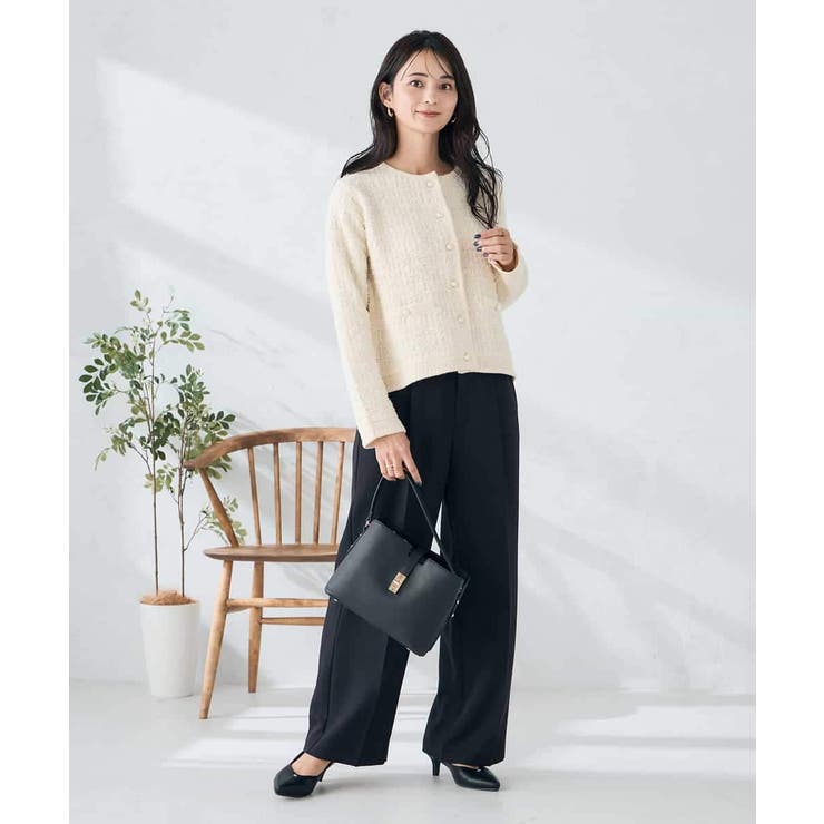 パールボタンツイードニットカーディガン | a.v.v【WOMEN】 | 詳細画像6 