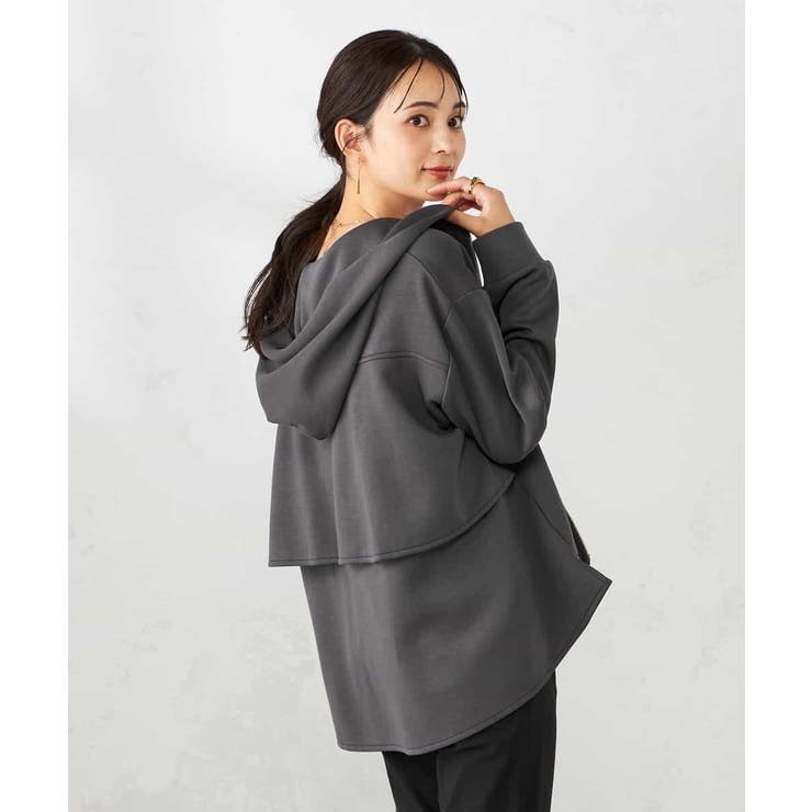 バックフレアダンボールパーカー | a.v.v【WOMEN】 | 詳細画像32 