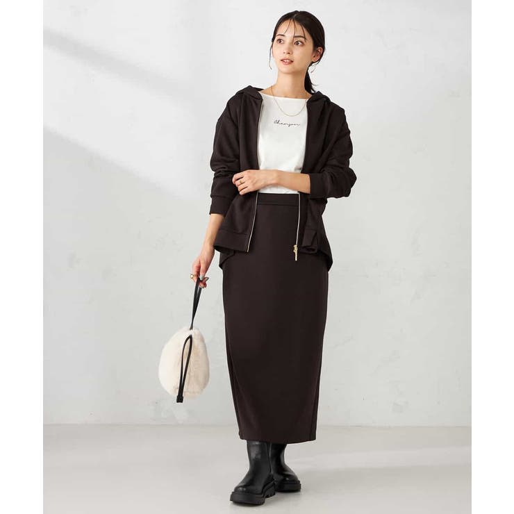 バックフレアダンボールパーカー | a.v.v【WOMEN】 | 詳細画像5 