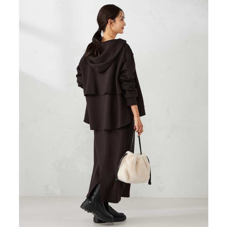 バックフレアダンボールパーカー | a.v.v【WOMEN】 | 詳細画像9 