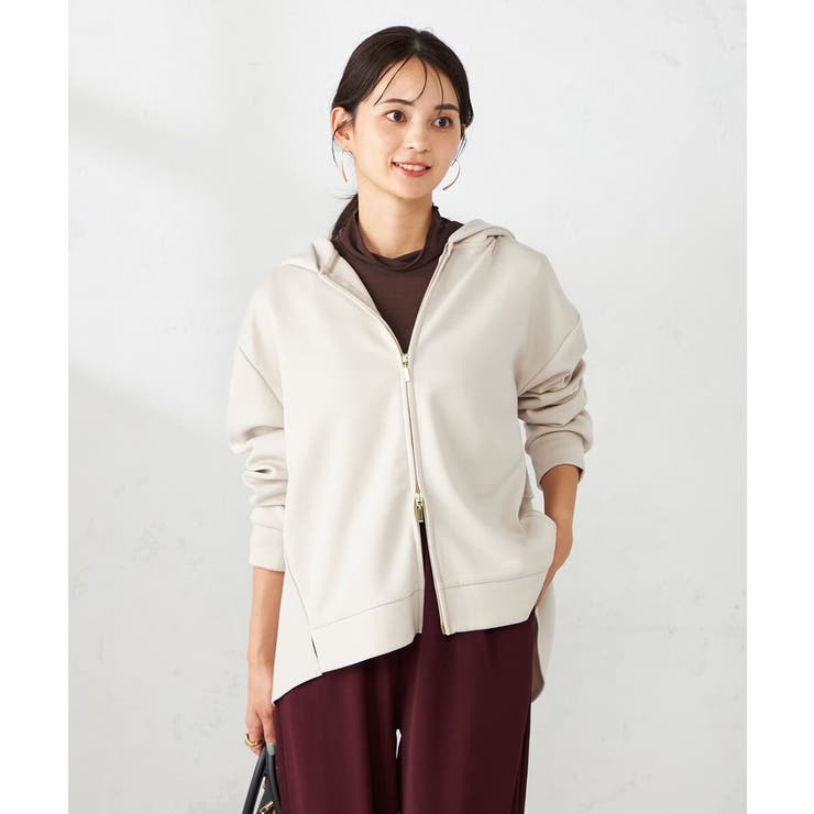 グレージュ | バックフレアダンボールパーカー | a.v.v【WOMEN】