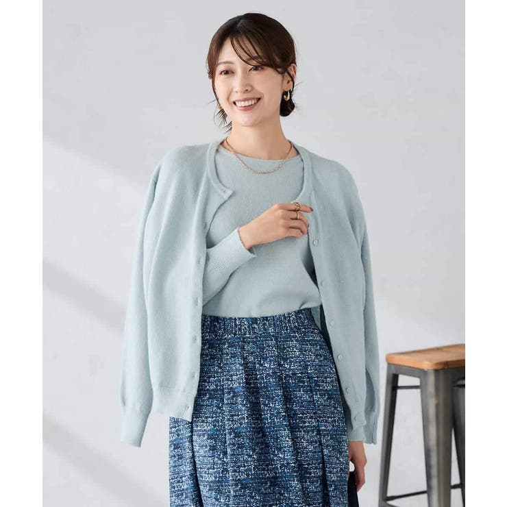 スパンコール混クルーネックカーディガン | a.v.v【WOMEN】 | 詳細画像1 