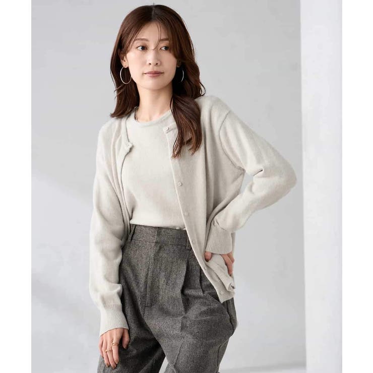 スパンコール混クルーネックカーディガン | a.v.v【WOMEN】 | 詳細画像17 