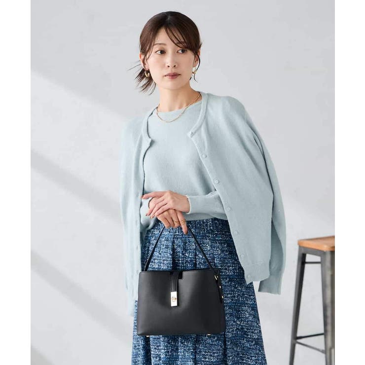 スパンコール混クルーネックカーディガン | a.v.v【WOMEN】 | 詳細画像3 