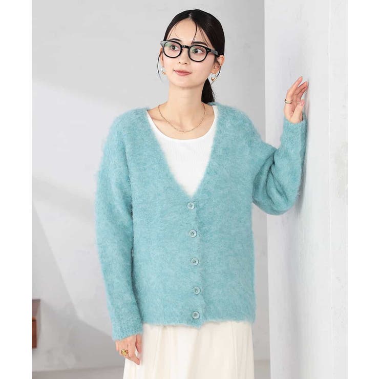 【WEB限定】Vネックシャギーニットカーディガン | a.v.v【WOMEN】 | 詳細画像12 