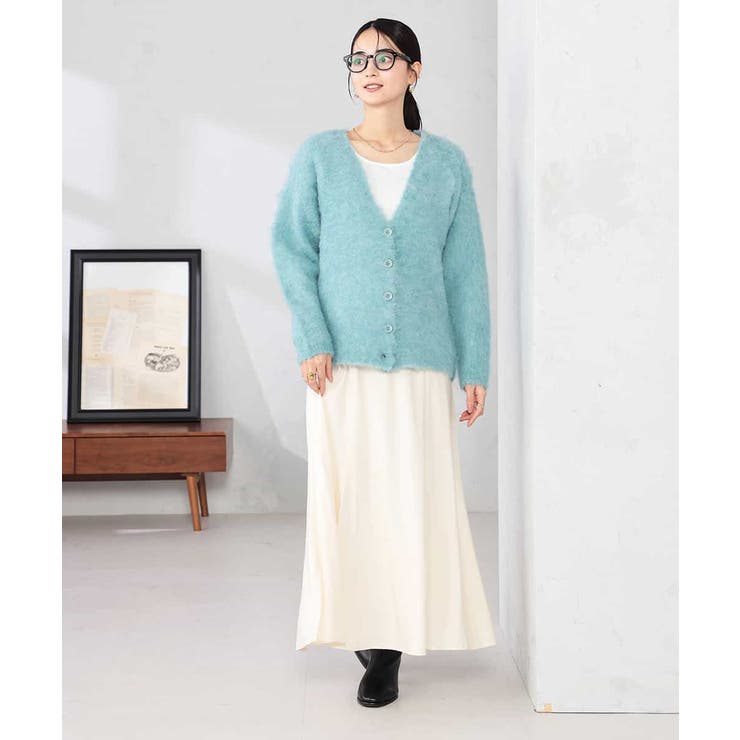 【WEB限定】Vネックシャギーニットカーディガン | a.v.v【WOMEN】 | 詳細画像14 