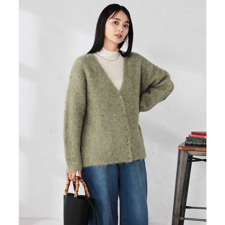 【WEB限定】Vネックシャギーニットカーディガン | a.v.v【WOMEN】 | 詳細画像8 