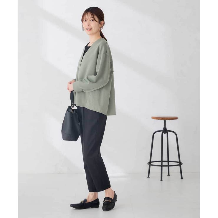 異素材ドッキング ダンボール Vネック カーディガン | a.v.v【WOMEN】 | 詳細画像8 