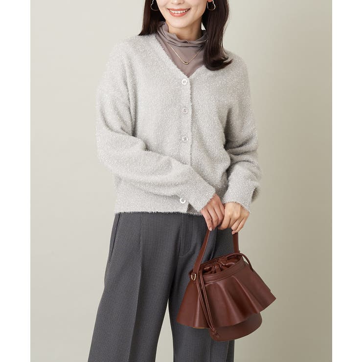 ライトグレー | スチールヤーンヘアリーニット | a.v.v【WOMEN】