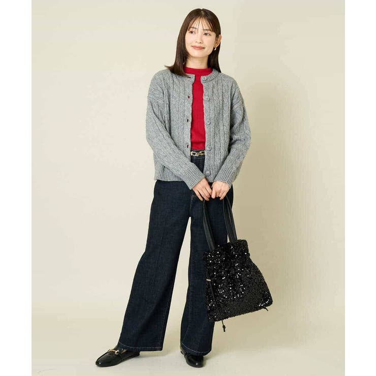 2WAY アラン柄ニットカーディガン | a.v.v【WOMEN】 | 詳細画像30 