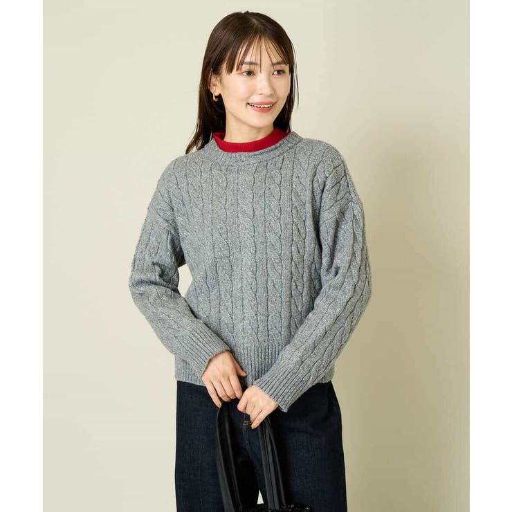 2WAY アラン柄ニットカーディガン | a.v.v【WOMEN】 | 詳細画像34 